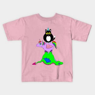 Kittycorn, unicorn and dragon Kids T-Shirt